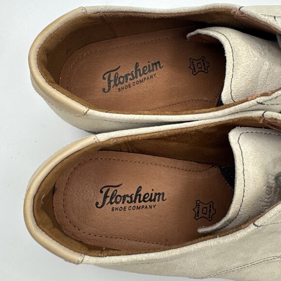 Florsheim Suede Leather Oxford Men's 12 Beige Dress Shoes Wedding Formal Event - Picture 4 of 15